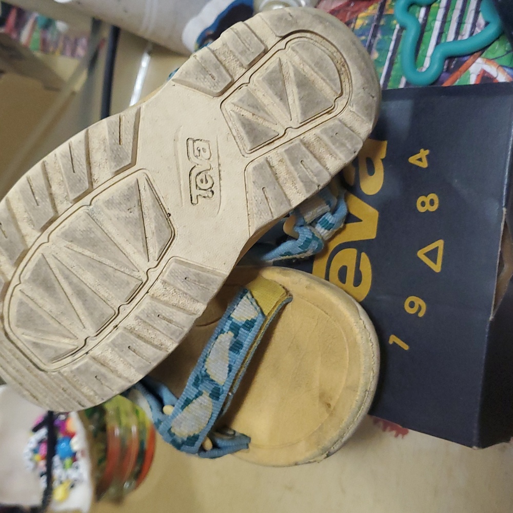 TEVA, T HURRACAINE Blue and Yellow Sandals - Picture 6 of 13